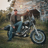 Sargeant - Mens Green Armored Flannel - Unik Just for Bikers - Flyclothing LLC