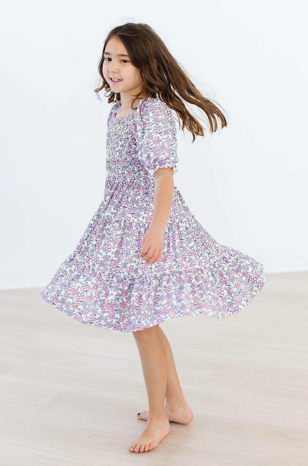 Lovely Lavender Smocked Ruffle Dress - Mila & Rose ® - Flyclothing LLC