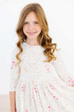 Whimsical Wildflowers 3/4 Sleeve Pocket Twirl Dress - Mila & Rose ® - Flyclothing LLC