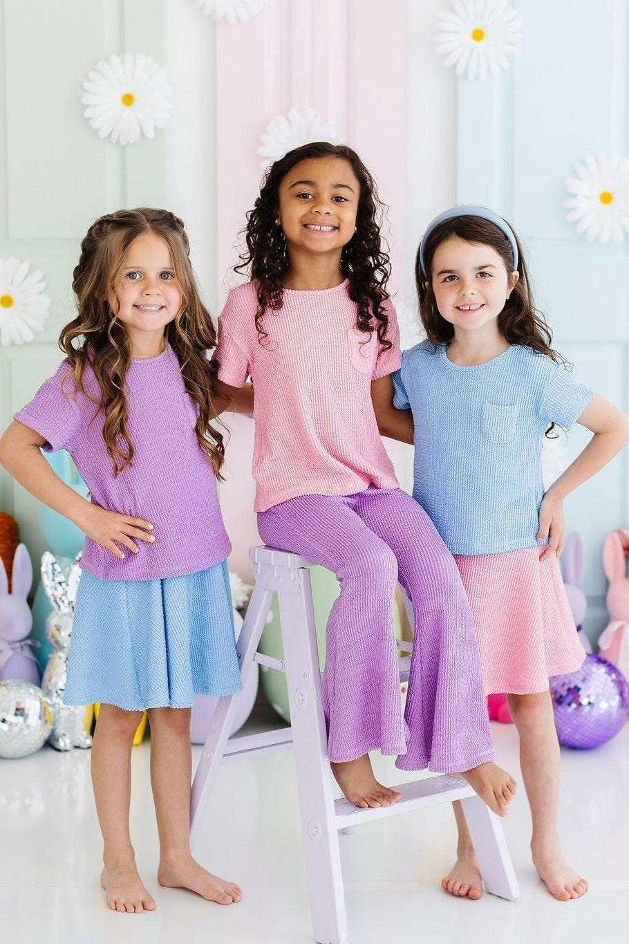 Sky Blue Scrunchy Twirl Skort - Mila & Rose ® - Flyclothing LLC