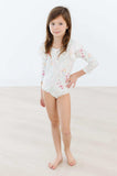 Whimsical Wildflowers L/S Flutter Sleeve Leotard - Mila & Rose ® - Flyclothing LLC