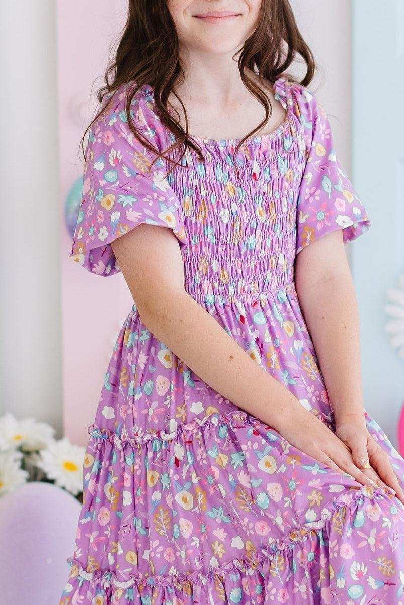 SALE Playful Posy Smocked Ruffle Dress - Mila & Rose ® - Flyclothing LLC