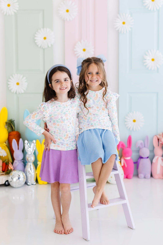 Hoppy Easter L/S Ruffle Tee - Mila & Rose ® - Flyclothing LLC