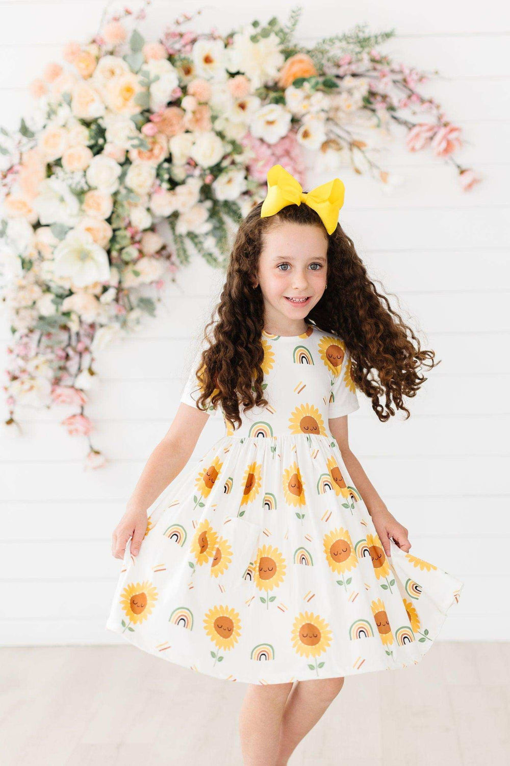 Sunflower S/S Pocket Twirl Dress - Mila & Rose ® - Flyclothing LLC