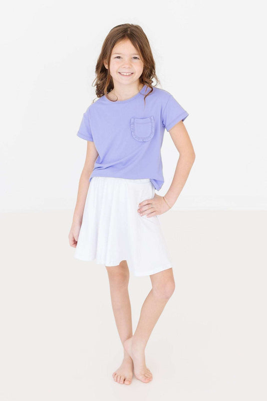 Periwinkle Ruffle Pocket Tee - Mila & Rose ® - Flyclothing LLC
