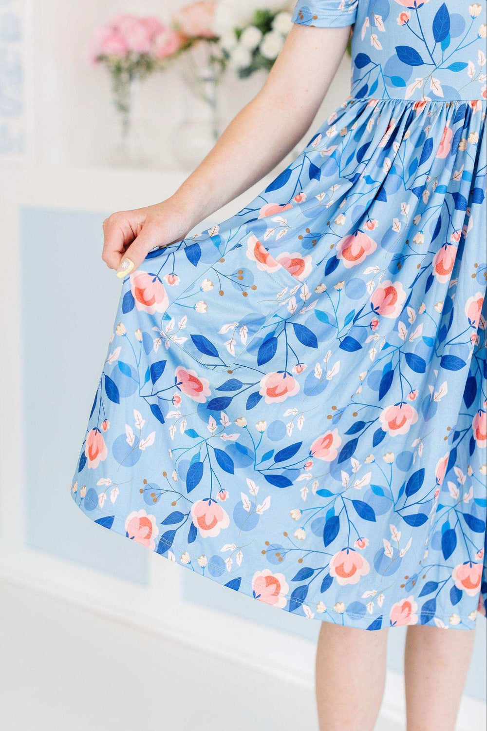 Country Blooms S/S Pocket Twirl Dress - Mila & Rose ® - Flyclothing LLC