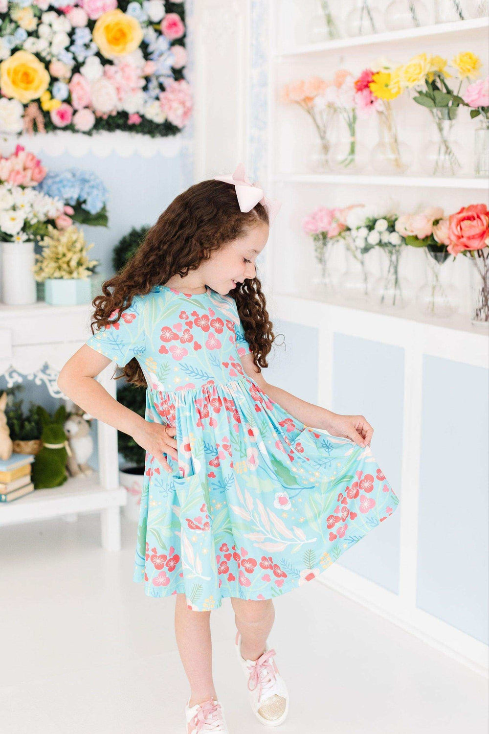 Spring Breeze S/S Pocket Twirl Dress - Mila & Rose ® - Flyclothing LLC