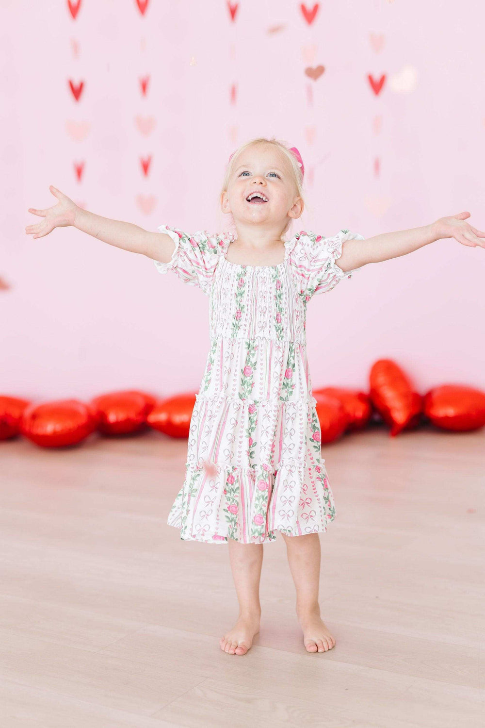 Rosebud Bows Smocked Ruffle Dress - Mila & Rose ® - Flyclothing LLC