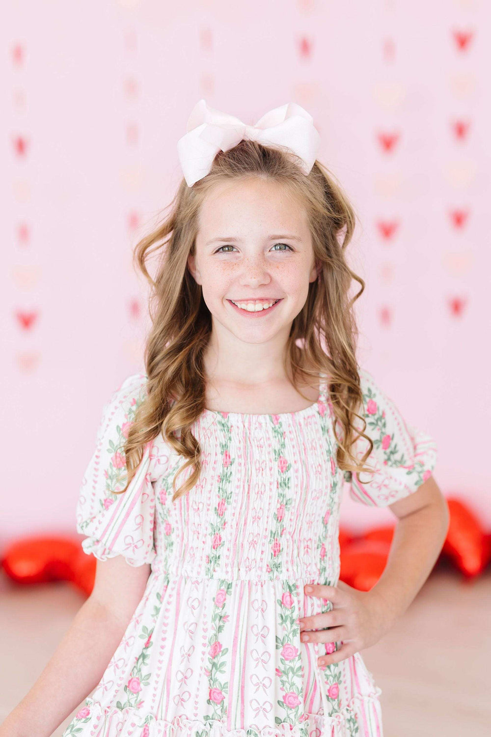 Rosebud Bows Smocked Ruffle Dress - Mila & Rose ® - Flyclothing LLC