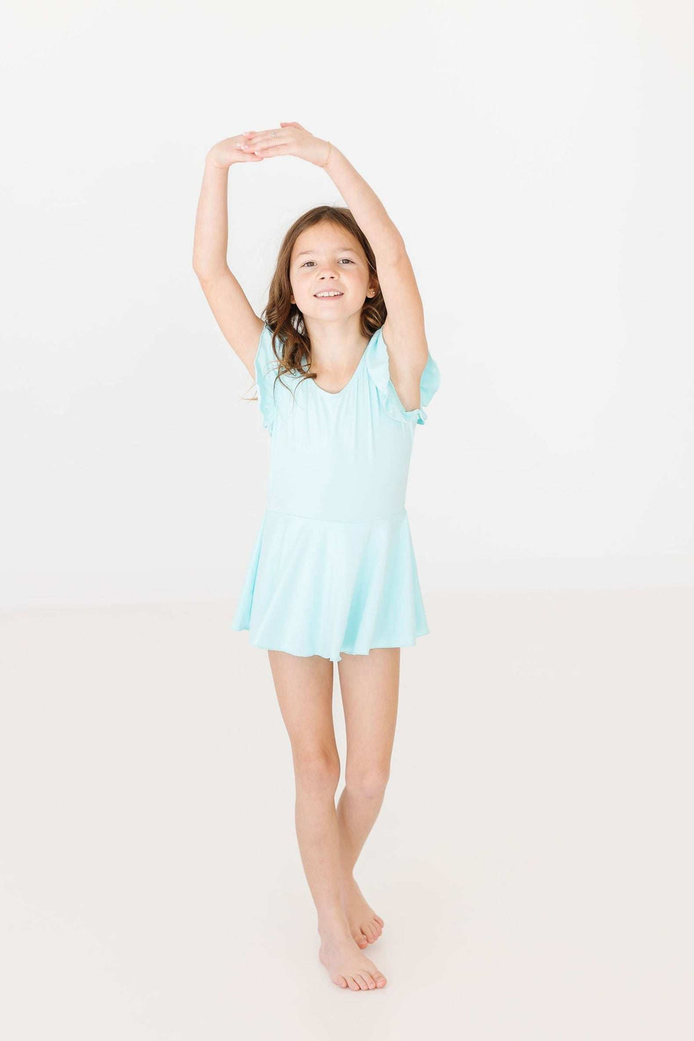 Aqua S/S Twirl Leotard - Mila & Rose ® - Flyclothing LLC