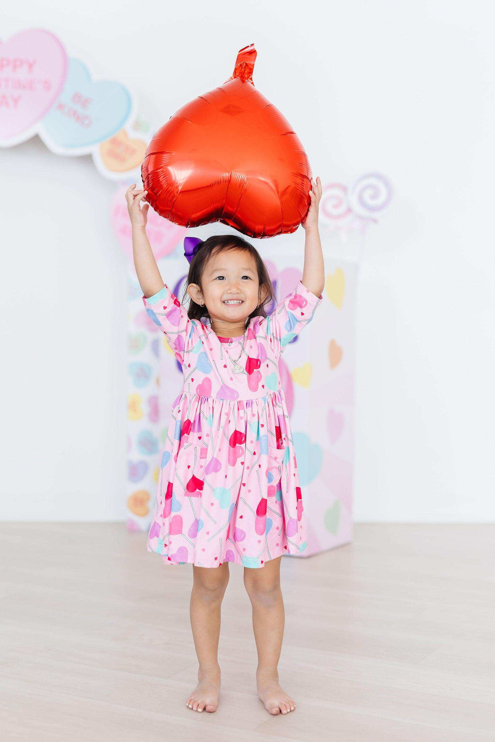 Sucker for You 3/4 Sleeve Pocket Twirl Dress - Mila & Rose ® - Flyclothing LLC