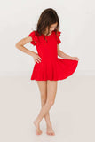 Red S/S Twirl Leotard - Mila & Rose ® - Flyclothing LLC