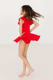 Red S/S Twirl Leotard - Mila & Rose ® - Flyclothing LLC
