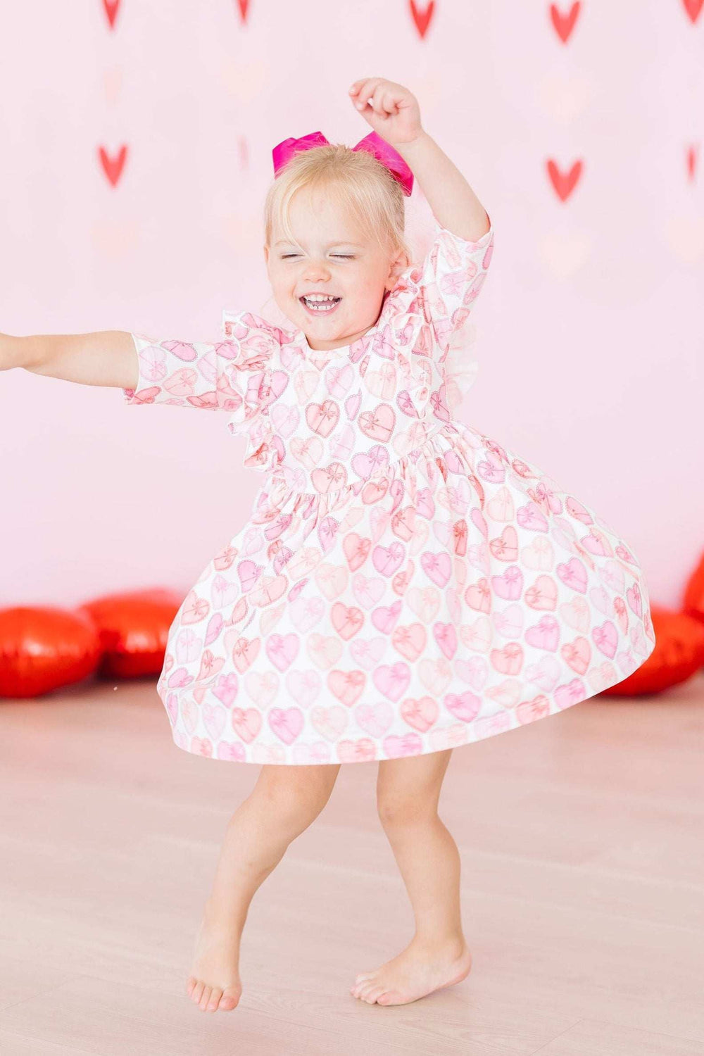 Melt My Heart 3/4 Sleeve Ruffle Twirl Dress - Mila & Rose ® - Flyclothing LLC