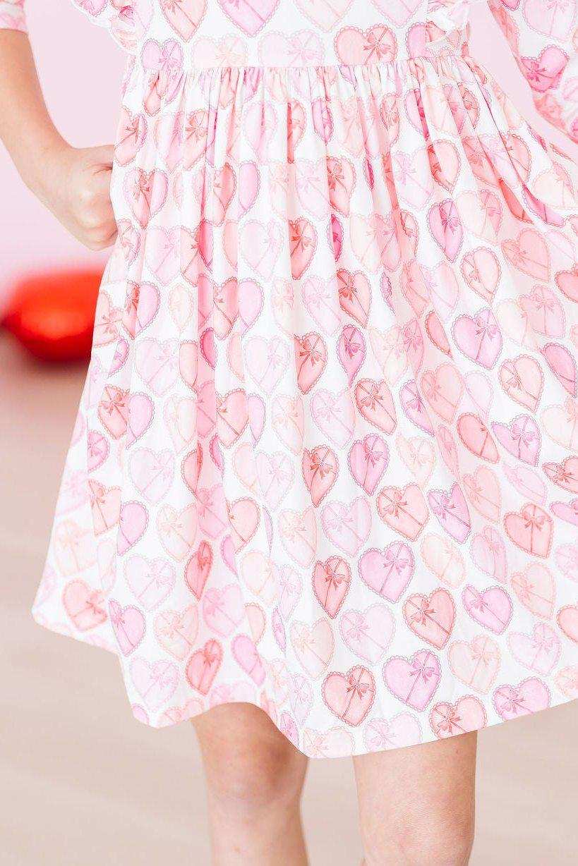 Melt My Heart 3/4 Sleeve Ruffle Twirl Dress - Mila & Rose ® - Flyclothing LLC