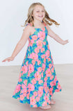 Luau Floral Ruffle Maxi Dress - Mila & Rose ® - Flyclothing LLC