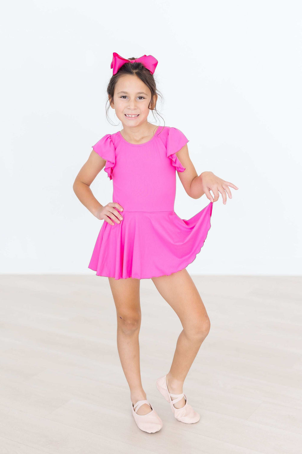 Hot Pink S/S Twirl Leotard - Mila & Rose ® - Flyclothing LLC