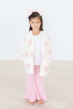 Coconut/Light Pink Heart Cozy Cardigan - Mila & Rose ® - Flyclothing LLC