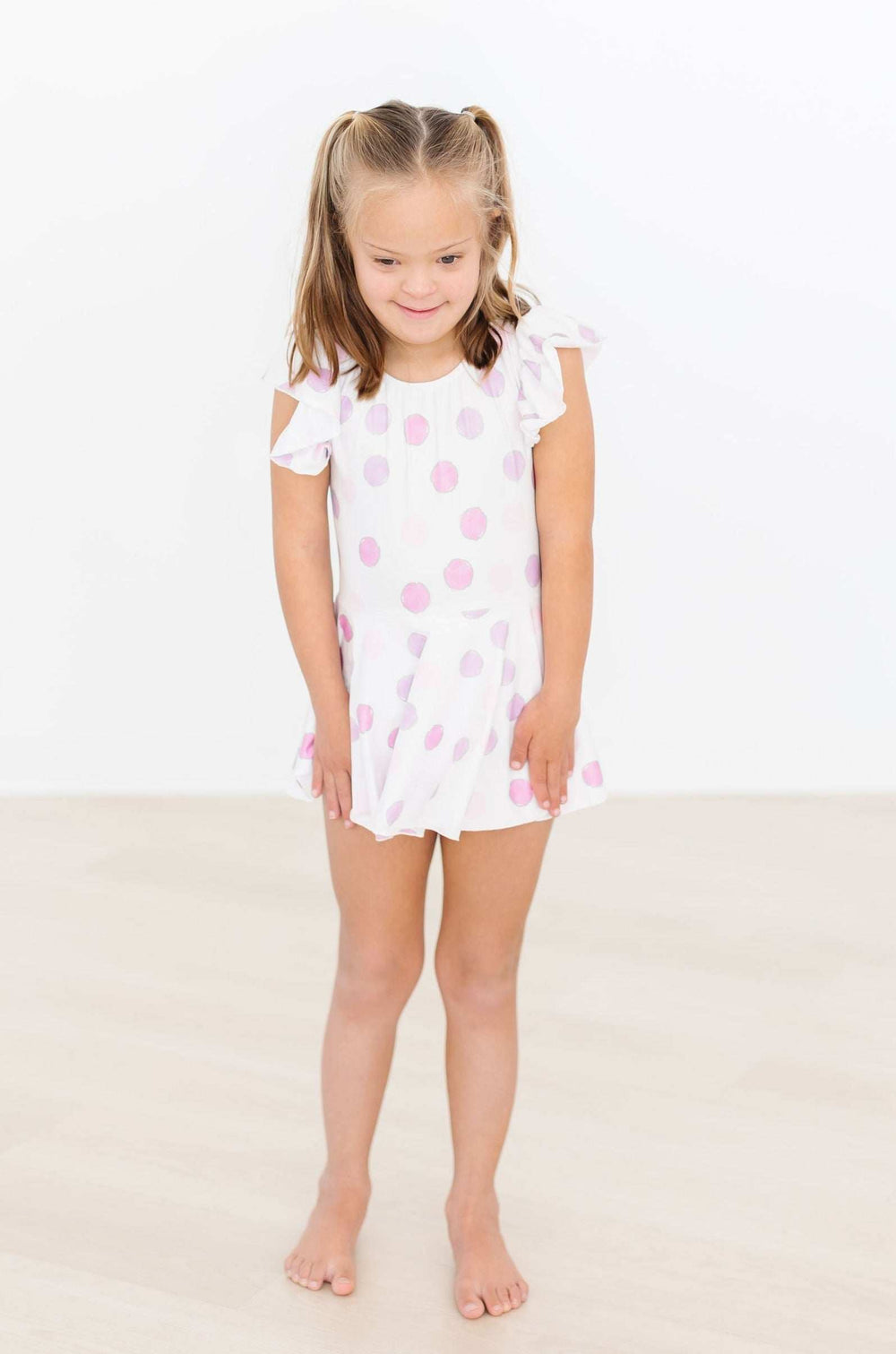 Pastel Polka Dot S/S Twirl Leotard - Mila & Rose ® - Flyclothing LLC