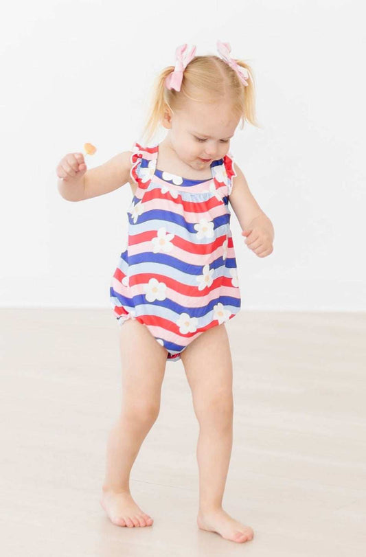 July Vibes Ruffle Cross Back Romper - Mila & Rose ® - Flyclothing LLC