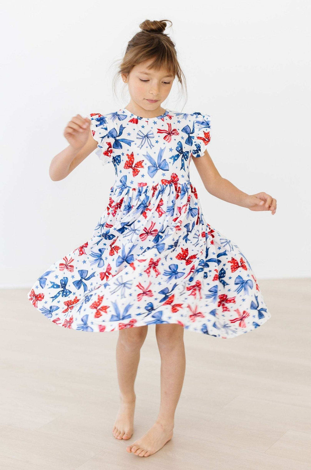 Born to Sparkle Flutter Sleeve Twirl Dress - Mila & Rose ® - Flyclothing LLC