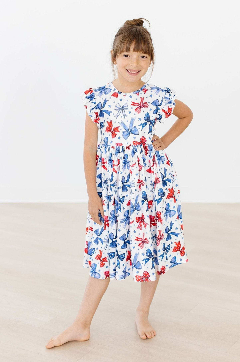 Born to Sparkle Flutter Sleeve Twirl Dress - Mila & Rose ® - Flyclothing LLC