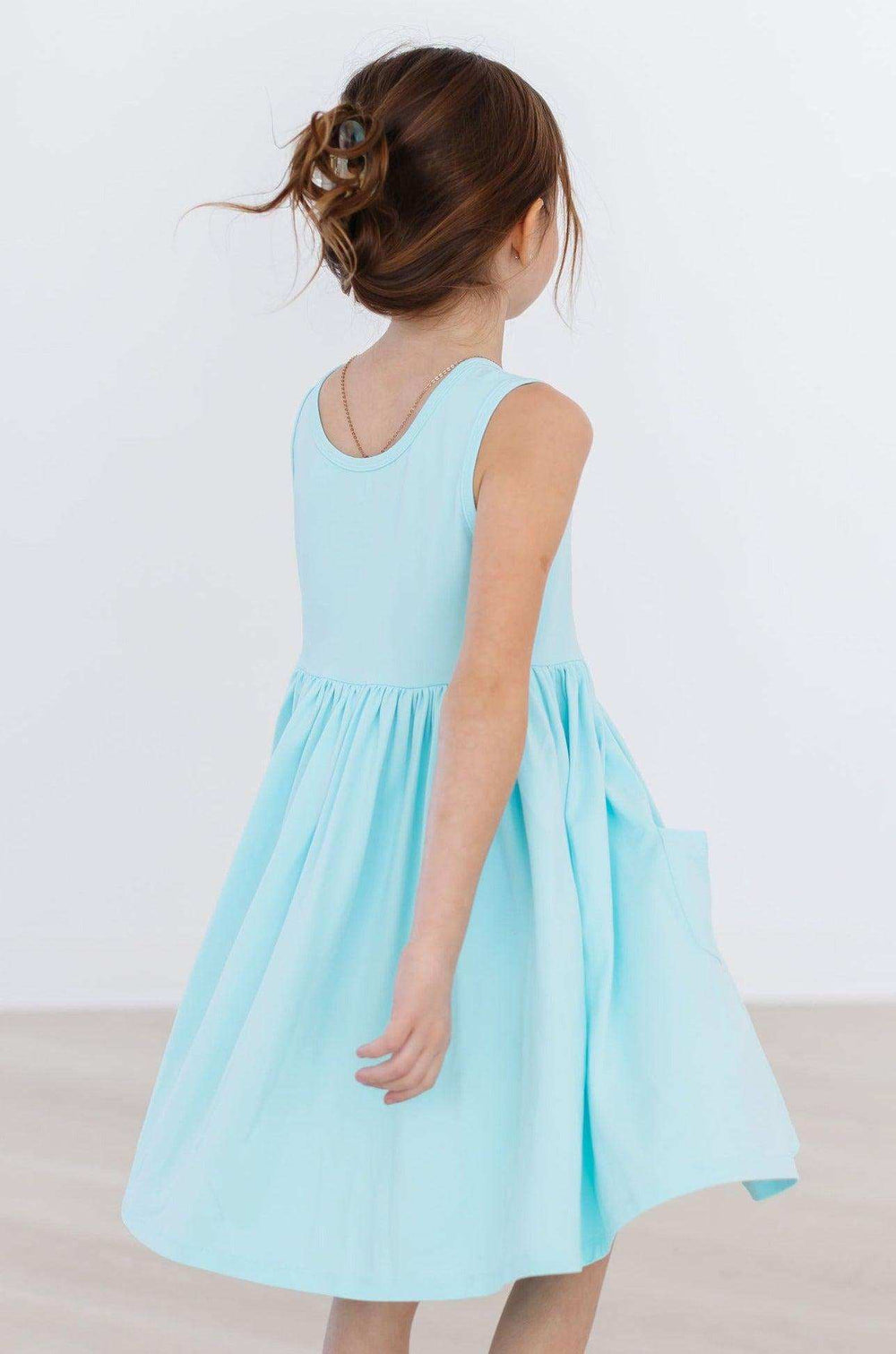 Aqua Tank Pocket Twirl Dress - Mila & Rose ® - Flyclothing LLC