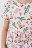 Cactus Cowgirl S/S Pocket Twirl Dress - Mila & Rose ® - Flyclothing LLC
