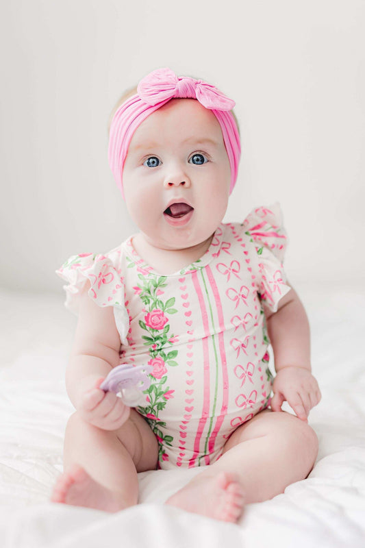 Rosebud Bows S/S Flutter Bodysuit - Mila & Rose ® - Flyclothing LLC
