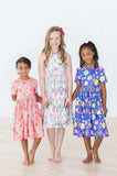 Floral Frenzy S/S Pocket Twirl Dress - Mila & Rose ® - Flyclothing LLC