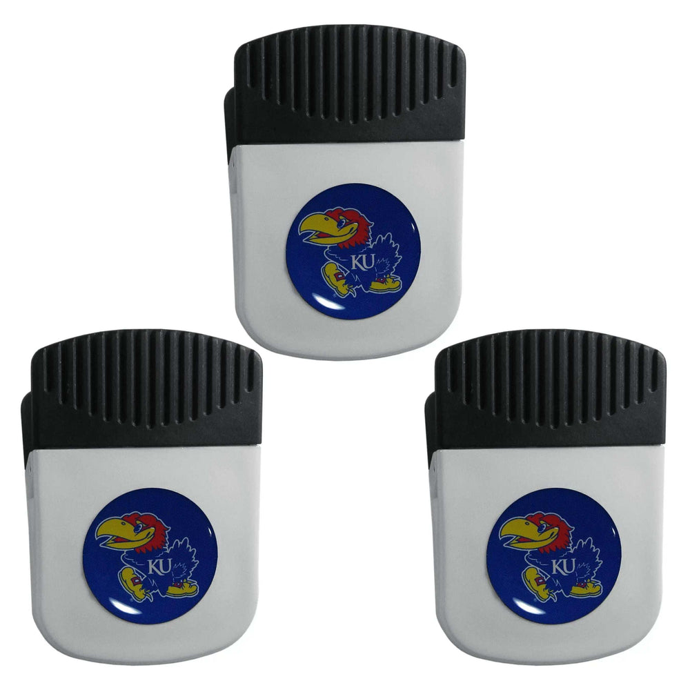 Kansas Jayhawks Chip Clip Magnet with Bottle Opener, 3pk - Kansas Jayhawks - Flyclothing LLC