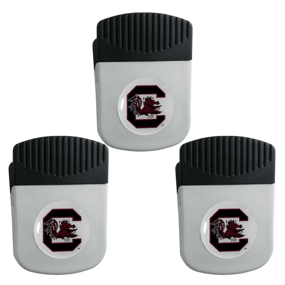 S. Carolina Gamecocks Chip Clip Magnet with Bottle Opener, 3pk - S. Carolina Gamecocks - Flyclothing LLC