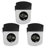 Baltimore Ravens Chip Clip Magnet with Bottle Opener, 3pk - Baltimore Ravens - Flyclothing LLC