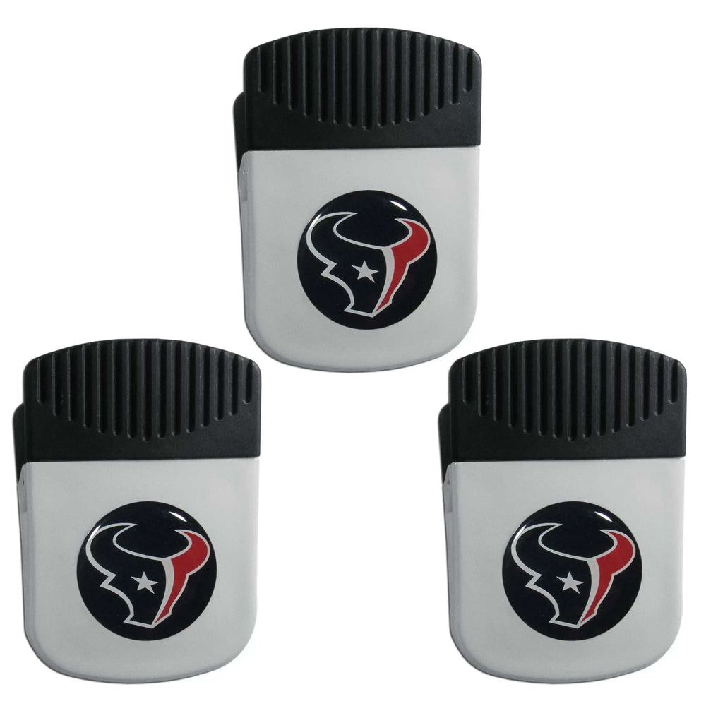 Houston Texans Chip Clip Magnet with Bottle Opener, 3pk - Houston Texans - Flyclothing LLC