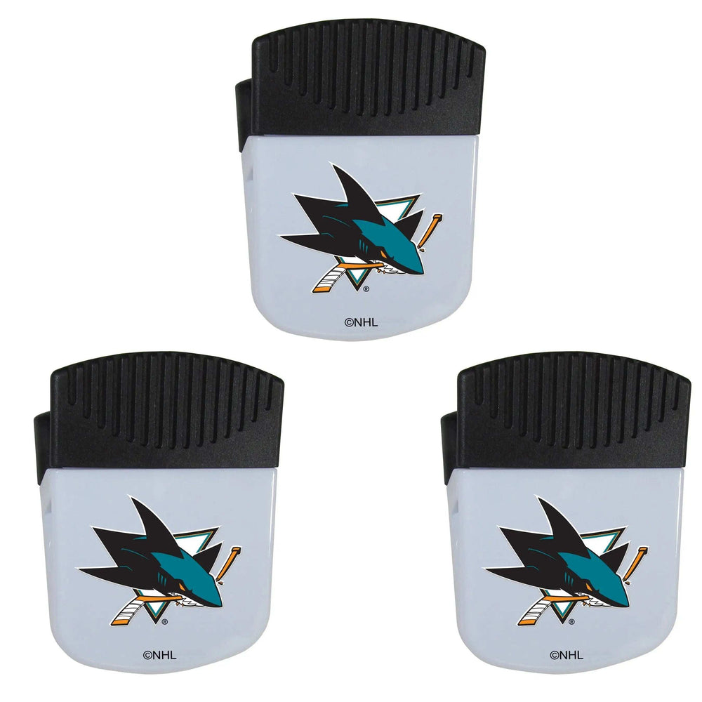 San Jose Sharks® Chip Clip Magnets, 3pk - San Jose Sharks - Flyclothing LLC