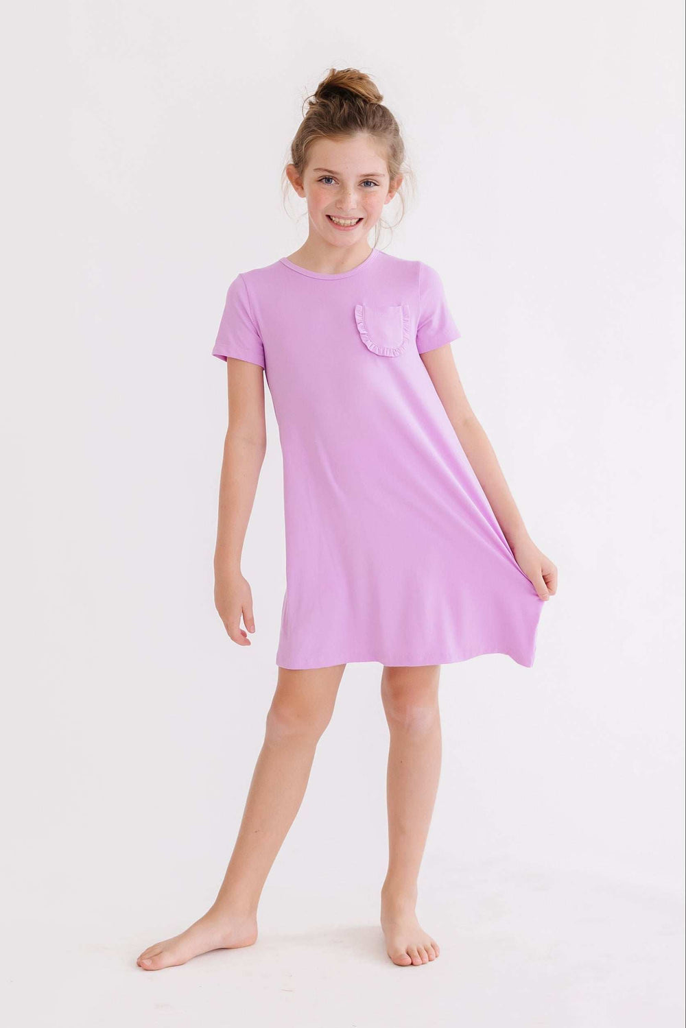 Bright Lilac T-Shirt Dress - Mila & Rose ® - Flyclothing LLC