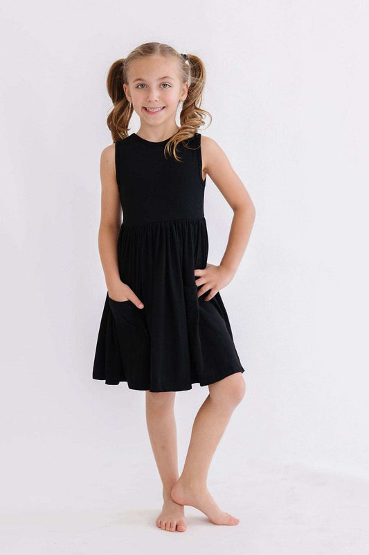 Black Tank Pocket Twirl Dress - Mila & Rose ® - Flyclothing LLC