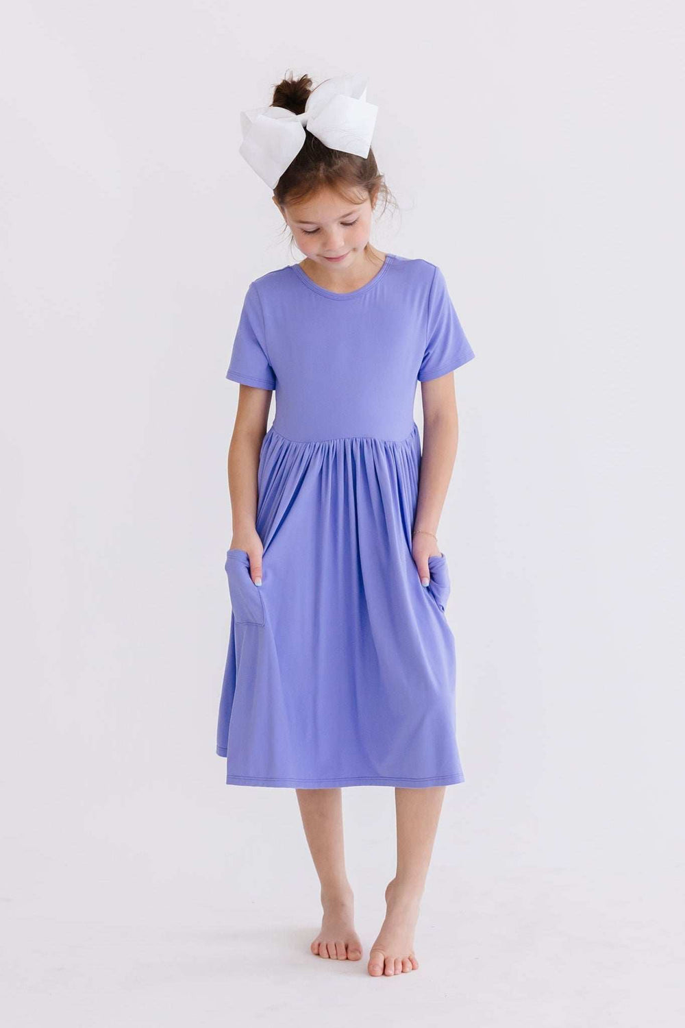 Periwinkle S/S Pocket Twirl Dress - Mila & Rose ® - Flyclothing LLC