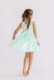 Pastel Green Tank Pocket Twirl Dress - Mila & Rose ® - Flyclothing LLC