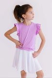 Bright Lilac S/S Ruffle Tee - Mila & Rose ® - Flyclothing LLC
