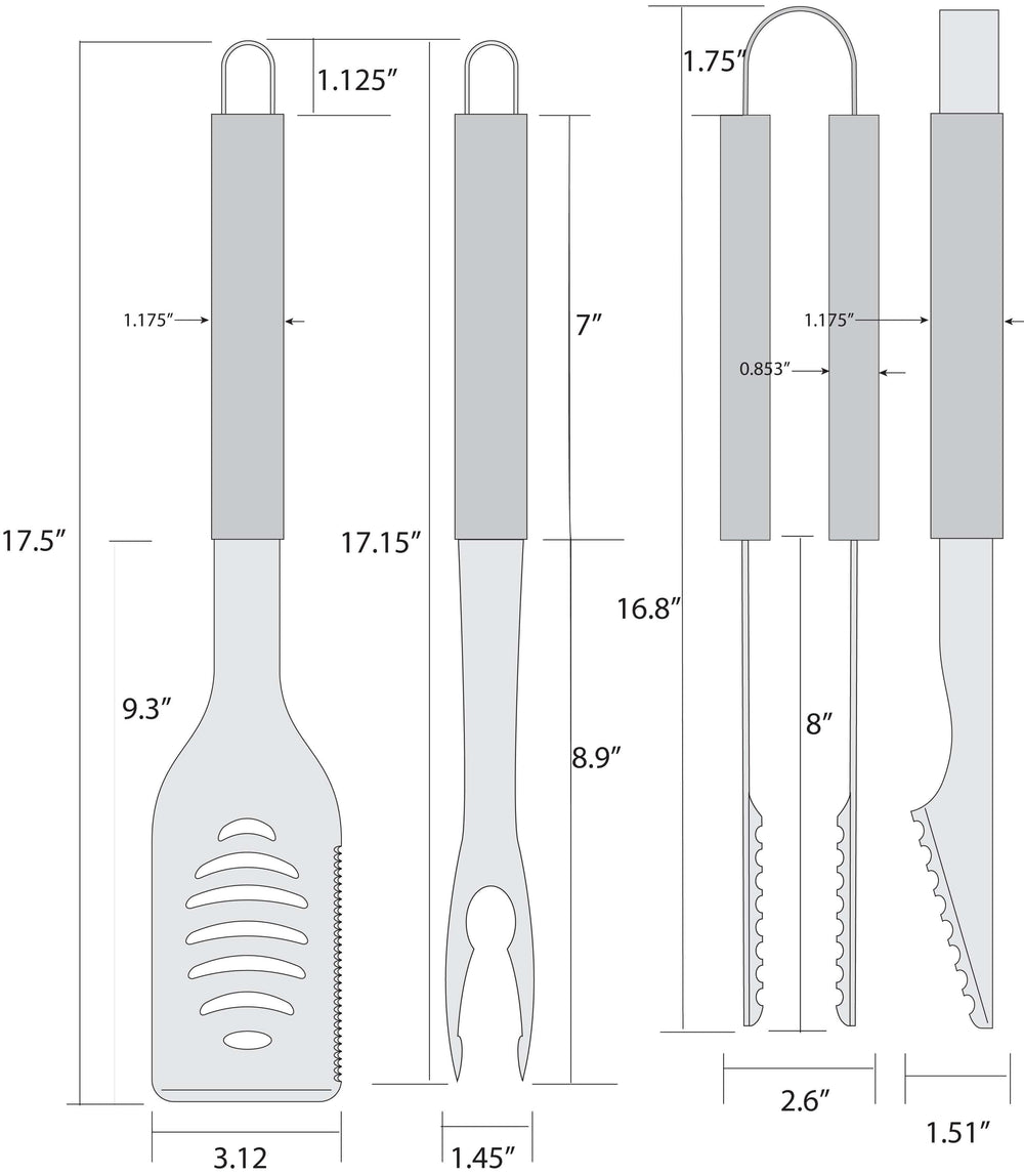 Wisconsin Badgers 3 pc Black Tailgater BBQ Set - Siskiyou Buckle - Flyclothing LLC