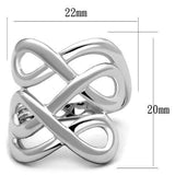 3W1076 - Rhodium Brass Ring with No Stone - Alamode - Flyclothing LLC