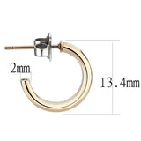 3W1142 - IP Rose Gold(Ion Plating) Brass Earrings with Top Grade Crystal in Metallic Light Gold - Alamode - Flyclothing LLC