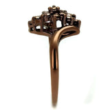 3W1154 - IP Coffee light Brass Ring with AAA Grade CZ in Light Coffee - Alamode - Flyclothing LLC