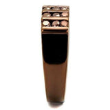 3W1164 - IP Coffee light Brass Ring with AAA Grade CZ in Light Coffee - Alamode - Flyclothing LLC