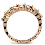 3W1195 - IP Rose Gold(Ion Plating) Brass Ring with AAA Grade CZ in Metallic Light Gold - Alamode - Flyclothing LLC