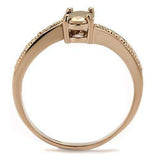 3W1201 - IP Rose Gold(Ion Plating) Brass Ring with AAA Grade CZ in Metallic Light Gold - Alamode - Flyclothing LLC