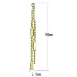 3W1203 - Gold Brass Earrings with Top Grade Crystal in Clear - Alamode - Flyclothing LLC