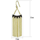 3W1206 - Gold+Ruthenium Brass Earrings with Top Grade Crystal in Clear - Alamode - Flyclothing LLC
