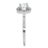 3W1210 - Rhodium Brass Ring with AAA Grade CZ in Clear - Alamode - Flyclothing LLC